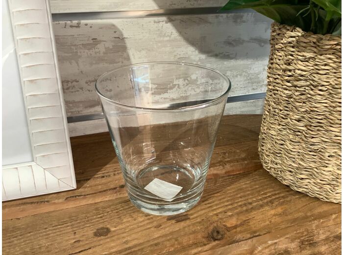 Vase conique verre
