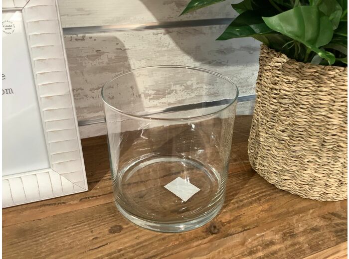 Vase verre cylindrique