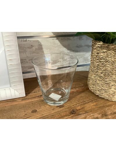 Vase conique verre